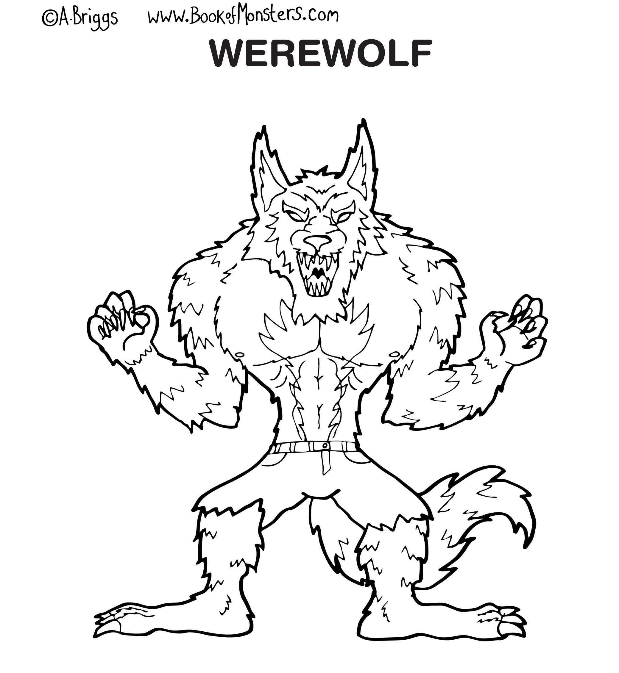 Hombre Lobo Personajes Dibujos Para Colorear E Imprimir Gratis