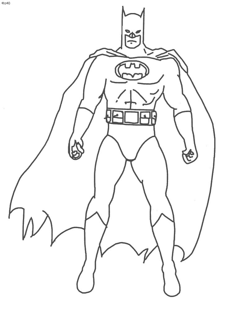 Batman Superhéroes Dibujos para Colorear e Imprimir Gratis