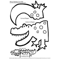 Dibujo para colorear: Caimán (Animales) #398 - Dibujos para Colorear e Imprimir Gratis