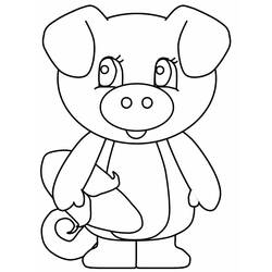 Dibujo para colorear: Cerdo (Animales) #3628 - Dibujos para Colorear e Imprimir Gratis