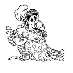 Dibujo para colorear: Alf (Dibujos animados) #33671 - Dibujos para Colorear e Imprimir Gratis