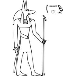 Dibujo para colorear: Mitología egipcia (Dioses y diosas) #111132 - Dibujos para Colorear e Imprimir Gratis