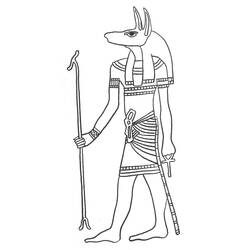 Dibujo para colorear: Mitología egipcia (Dioses y diosas) #111269 - Dibujos para Colorear e Imprimir Gratis