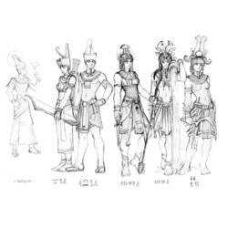 Dibujo para colorear: Mitología egipcia (Dioses y diosas) #111270 - Dibujos para Colorear e Imprimir Gratis