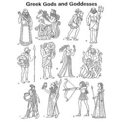 Dibujos para colorear: Dioses y diosas - Dibujos para Colorear e Imprimir Gratis