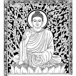 Dibujo para colorear: Mitología hindú: Buda (Dioses y diosas) #89504 - Dibujos para Colorear e Imprimir Gratis