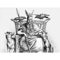Dibujo para colorear: Mitología nórdica (Dioses y diosas) #110422 - Dibujos para Colorear e Imprimir Gratis