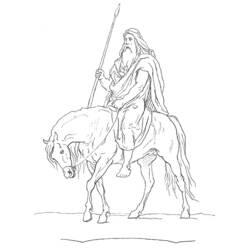 Dibujo para colorear: Mitología nórdica (Dioses y diosas) #110543 - Dibujos para Colorear e Imprimir Gratis