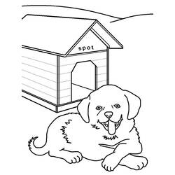 Dibujo para colorear: Caseta del perro (Edificios y Arquitectura) #62450 - Dibujos para Colorear e Imprimir Gratis