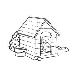 Dibujo para colorear: Caseta del perro (Edificios y Arquitectura) #62462 - Dibujos para Colorear e Imprimir Gratis