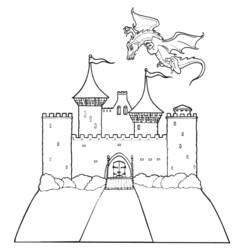 Dibujo para colorear: Castillo (Edificios y Arquitectura) #62047 - Dibujos para Colorear e Imprimir Gratis