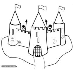 Dibujo para colorear: Castillo (Edificios y Arquitectura) #62052 - Dibujos para Colorear e Imprimir Gratis