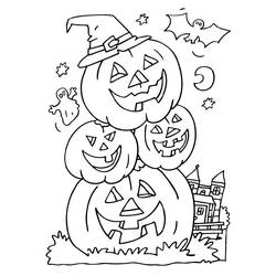 Dibujo para colorear: Halloween (Fiestas y ocasiones especiales) #55145 - Dibujos para Colorear e Imprimir Gratis