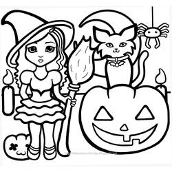 Dibujo para colorear: Halloween (Fiestas y ocasiones especiales) #55195 - Dibujos para Colorear e Imprimir Gratis