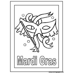 Dibujo para colorear: Mardi Gras (Fiestas y ocasiones especiales) #60613 - Dibujos para Colorear e Imprimir Gratis