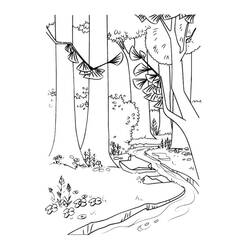 Dibujo para colorear: Bosque (Naturaleza) #157000 - Dibujos para Colorear e Imprimir Gratis