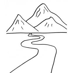 Dibujo para colorear: Montaña (Naturaleza) #156483 - Dibujos para Colorear e Imprimir Gratis