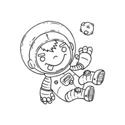 Dibujo para colorear: Astronauta (Ocupaciones) #87619 - Dibujos para Colorear e Imprimir Gratis