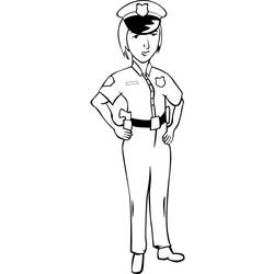 Dibujo para colorear: Oficial de policia (Ocupaciones) #105363 - Dibujos para Colorear e Imprimir Gratis