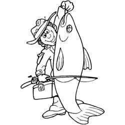 Dibujo para colorear: Pescador (Ocupaciones) #103997 - Dibujos para Colorear e Imprimir Gratis