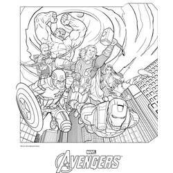 Dibujo para colorear: Avengers (Superhéroes) #74020 - Dibujos para Colorear e Imprimir Gratis