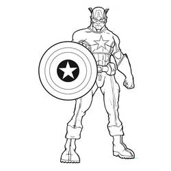 Dibujo para colorear: Captain America (Superhéroes) #76567 - Dibujos para Colorear e Imprimir Gratis