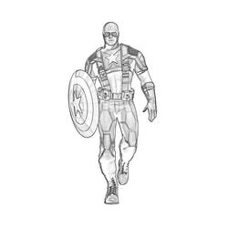 Dibujo para colorear: Captain America (Superhéroes) #76574 - Dibujos para Colorear e Imprimir Gratis