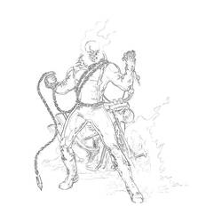Dibujo para colorear: Ghost Rider (Superhéroes) #82037 - Dibujos para Colorear e Imprimir Gratis