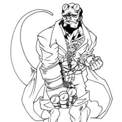 Dibujo para colorear: Hellboy (Superhéroes) #78485 - Dibujos para Colorear e Imprimir Gratis