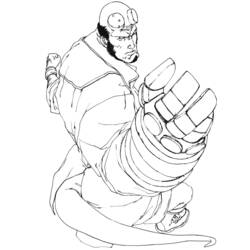 Dibujo para colorear: Hellboy (Superhéroes) #78490 - Dibujos para Colorear e Imprimir Gratis