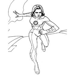 Dibujo para colorear: Invisible Woman (Superhéroes) #83217 - Dibujos para Colorear e Imprimir Gratis