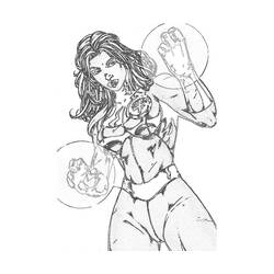 Dibujo para colorear: Invisible Woman (Superhéroes) #83230 - Dibujos para Colorear e Imprimir Gratis