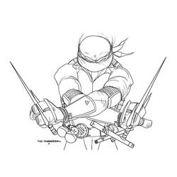 Dibujo para colorear: Ninja Turtles (Superhéroes) #75541 - Dibujos para Colorear e Imprimir Gratis
