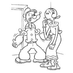 Dibujo para colorear: Popeye (Superhéroes) #84714 - Dibujos para Colorear e Imprimir Gratis