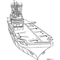 Dibujo para colorear: Aircraft carrier (Transporte) #137854 - Dibujos para Colorear e Imprimir Gratis