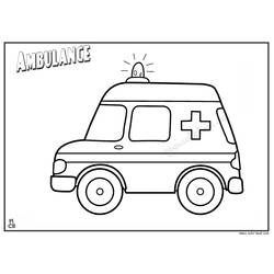 Dibujo para colorear: Ambulance (Transporte) #136798 - Dibujos para Colorear e Imprimir Gratis