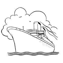 Dibujo para colorear: Cruise ship / Paquebot (Transporte) #140890 - Dibujos para Colorear e Imprimir Gratis