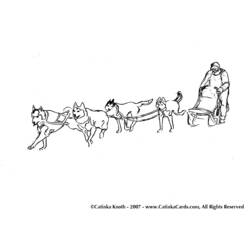 Dibujo para colorear: Dog Sled (Transporte) #142627 - Dibujos para Colorear e Imprimir Gratis