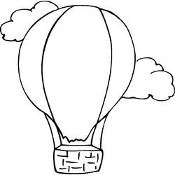 Dibujo para colorear: Hot air balloon (Transporte) #134592 - Dibujos para Colorear e Imprimir Gratis