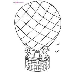 Dibujo para colorear: Hot air balloon (Transporte) #134704 - Dibujos para Colorear e Imprimir Gratis