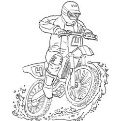 Dibujo para colorear: Motocross (Transporte) #136510 - Dibujos para Colorear e Imprimir Gratis