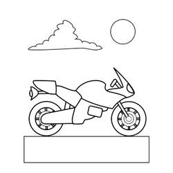 Dibujo para colorear: Motorcycle (Transporte) #136401 - Dibujos para Colorear e Imprimir Gratis