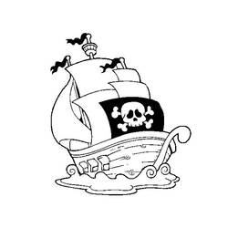 Dibujo para colorear: Pirate ship (Transporte) #138273 - Dibujos para Colorear e Imprimir Gratis