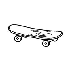 Dibujo para colorear: Skateboard (Transporte) #139410 - Dibujos para Colorear e Imprimir Gratis
