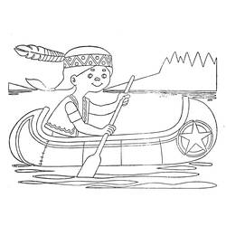Dibujo para colorear: Small boat / Canoe (Transporte) #142197 - Dibujos para Colorear e Imprimir Gratis