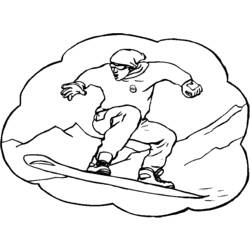 Dibujo para colorear: Snowboard (Transporte) #143873 - Dibujos para Colorear e Imprimir Gratis