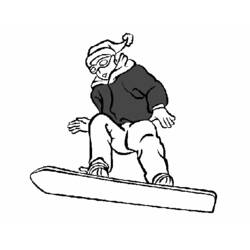 Dibujo para colorear: Snowboard (Transporte) #143929 - Dibujos para Colorear e Imprimir Gratis