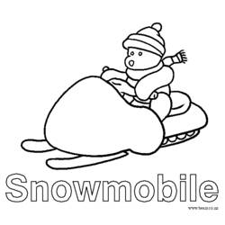 Dibujo para colorear: Snowmobile / Skidoo (Transporte) #139759 - Dibujos para Colorear e Imprimir Gratis