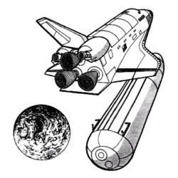 Dibujo para colorear: Spaceship (Transporte) #140328 - Dibujos para Colorear e Imprimir Gratis