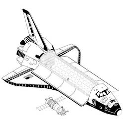 Dibujo para colorear: Spaceship (Transporte) #140477 - Dibujos para Colorear e Imprimir Gratis